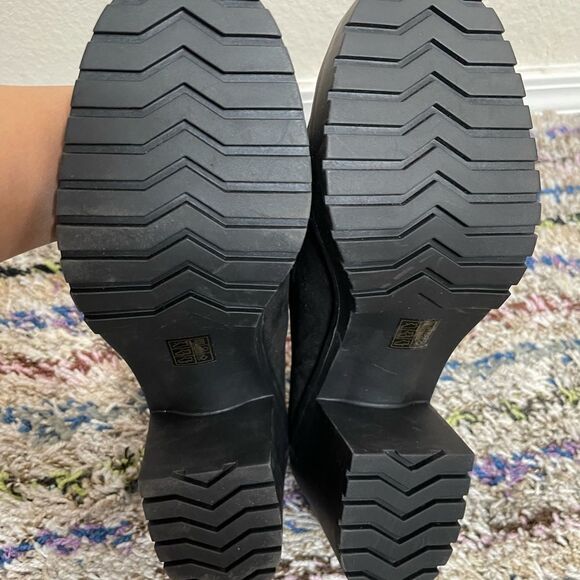 NWOT ASOS vegan suede chunky heel loafers - Picture 3 of 5